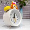 From Desk to Bedside – Cute Dog Twin Bell Alarm Clock in White (3)