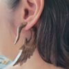 Hand-Carved Angel Wing Earrings – Natural Brown Wood Style (3)