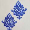 Hand-Carved Linoleum Block Stamp – Suitable for Fabric & Paper with Damask Design (3)