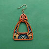Handcrafted Red Boho Wooden Earrings – Unique Ethnic Style (4)