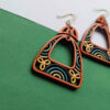 Handcrafted Red Boho Wooden Earrings – Unique Ethnic Style (5)
