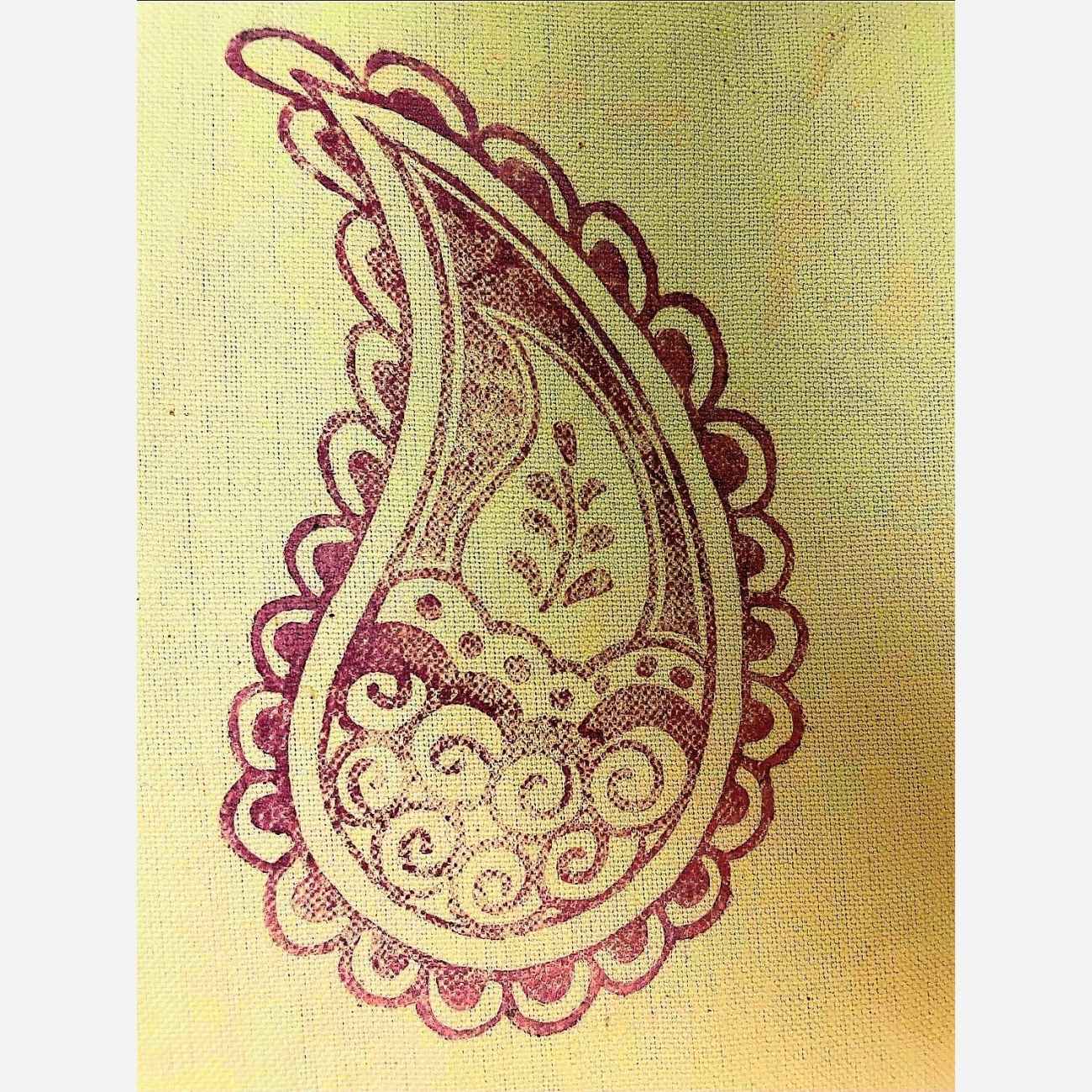Handmade Traditional Stamp – Boteh Jegheh (Paisley) Design