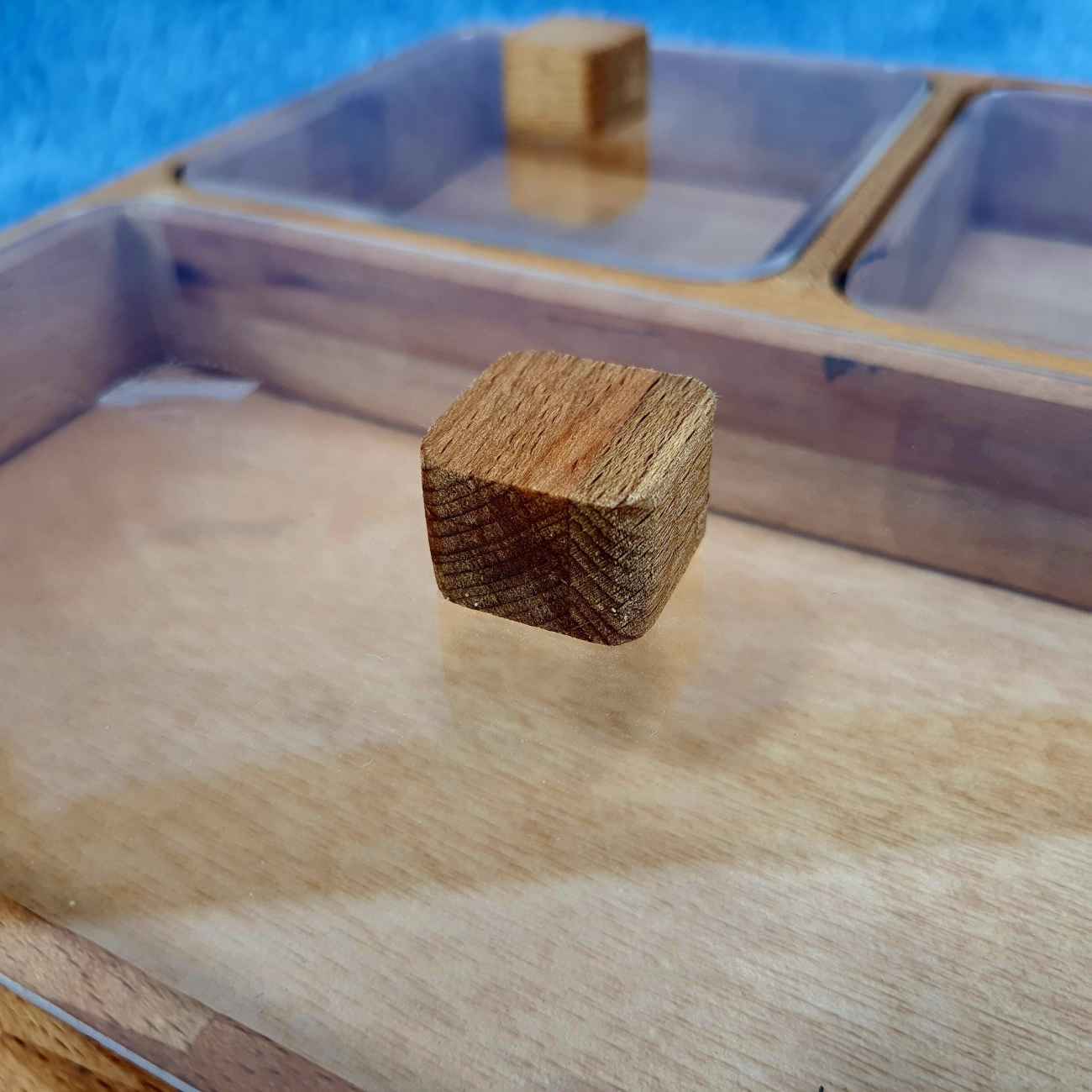 Handmade Wooden Nut & Tea Organizer Box – Versatile Multi-Compartment Storage