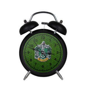 Harry Potter Twin Bell Alarm Clock – Black Slytherin Design