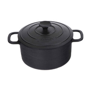 Heavy-Duty Cast Iron Cooking Pot – Traditional Black