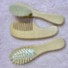 Kids Wooden Hairbrush & Comb Set - Gentle Detangling for Hair Care 3-Piece (3)