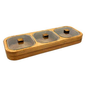 Luxury Wooden Snack Organizer Box – Rustic Style Dry Fruit & Nut Serving Tray