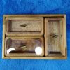 Multi-Section Wooden Nut Box - Suitable for Nuts, Candies, Dry Fruits & More (2)