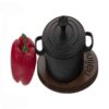 Nalino Cast Iron Pot - Authentic Flavor for Every Meal, Size 14 with Wooden Stand (3)