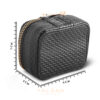 Portable Leather Jewelry Box with Compartments for Rings & Bracelets in Black (3)