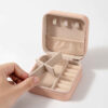 Shiny Travel Jewelry Organizer Box – Faux Leather, Compact & Stylish (6)