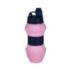 Silicone Water Bottle – Flexible, Safe for Kids, School & Camping with Strawberry Design (1)