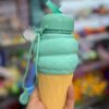 Silicone Water Bottle – Fun Ice Cream Design, Portable & Collapsible for Kids (1)