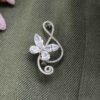 Silver Butterfly-Shaped Brooch – Symbol of Transformation and Beauty (2)