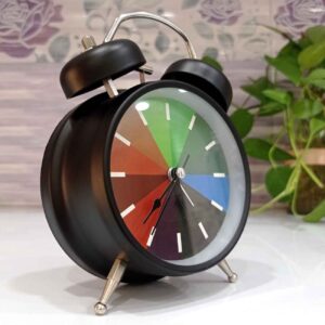 Timeless Elegance – Minimalist Black Twin Bell Clock