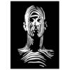 Unique Face Pattern Stencil for Crafting, Body Art & Bedroom Design