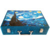 Wooden Pencil Case with Van Gogh Design – Artistic Stationery for School & Office (1)
