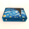 Wooden Pencil Case with Van Gogh Design – Artistic Stationery for School & Office (5)