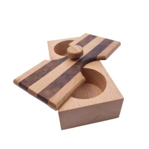 Wooden Tea & Snack Organizer with Rotating Lid – Decorative & Practical Serving Box
