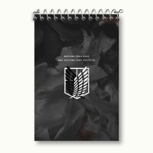 Anime Attack on Titan Spiral Bound 50 – Page Pocket Notebook – Durable Matte Velvet Cover