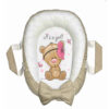 Anti-Roll Baby Nest with Personalized Pillow – Soft Velvet & Bear Design (3)