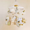 Baby Bed Mobile - Musical, Cute with Teddy Bear Design in Golden (3)