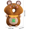 Baby Head Protection Pillow – Clover Bear Model – Soft Plush Cushion with Adjustable Straps (2)
