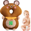 Baby Head Protection Pillow – Clover Bear Model – Soft Plush Cushion with Adjustable Straps (3)