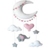 Baby Mobile – Perfect Nursery Decor for Infants with Elephant & Moon Design (1)