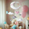 Baby Mobile – Perfect Nursery Decor for Infants with Elephant & Moon Design (3)