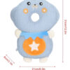 Blue Sea Lion Baby Head Protector Pillow – Adorable Star Pattern with Adjustable Straps (2)