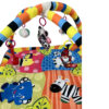 Checkered Animal Theme Baby Play Mat – Soft Micro Fabric with Hanging Toys (2)