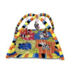 Checkered Animal Theme Baby Play Mat – Soft Micro Fabric with Hanging Toys (4)