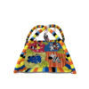 Checkered Animal Theme Baby Play Mat – Soft Micro Fabric with Hanging Toys (6)