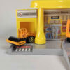 Construction Vehicle Parking Playset – Building Site Toy Kit with Plastic Construction Trucks (2)