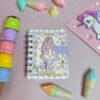 Cute Purple Fantasy Girl-Themed Notebook - 80 Sheets in Compact Size C7 (5)