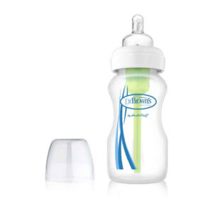 Dr. Brown’s Baby Feeding Bottle – Durable Glass with Anti-Colic Design – 270 ml