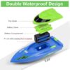Fast Waterproof Blue-Green RC Boat with 2.4 GHz Remote Control – Perfect Gift for Kids (3)