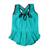 Girls’ Blue Dress with Matching Hat – Stylish Comfort in Size M (1)