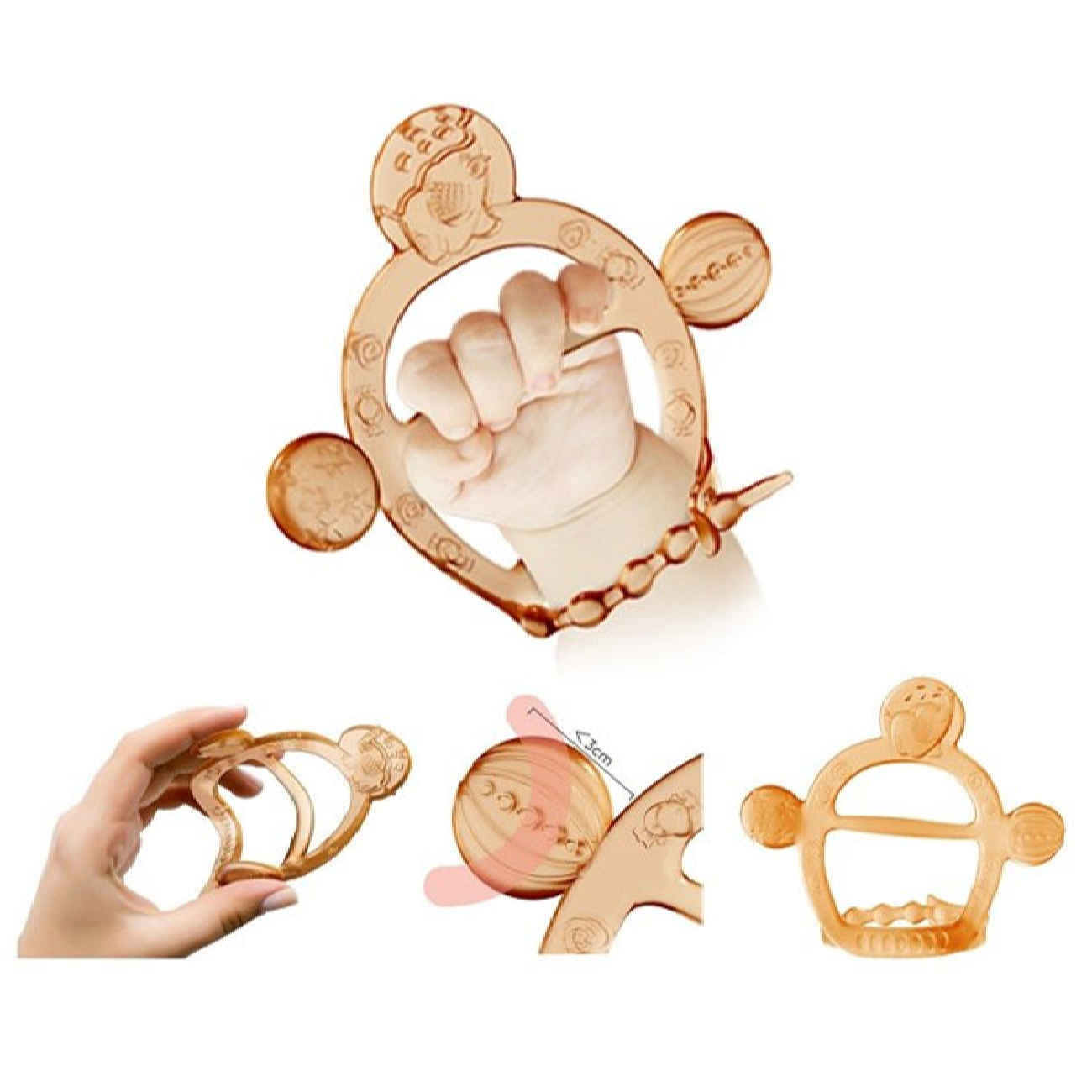 HE OR SHE Elephant Silicone Wrist Baby Teether