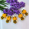 Handmade Crochet Keychain – Bee Design with Playful Detailing for Keys and Bags (1)