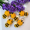 Handmade Crochet Keychain – Bee Design with Playful Detailing for Keys and Bags (2)