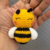 Handmade Crochet Keychain – Bee Design with Playful Detailing for Keys and Bags (4)