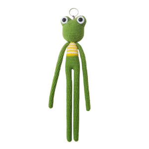 Handmade Crochet Keychain – Charming Frog Accessory for Bags Keys and Gifts