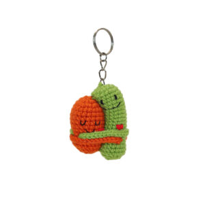 Handmade Crochet Keychain – Hug Design Perfect for Keys & Daily Carry