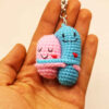 Handmade Crochet Keychain – Hug Shape Design Perfect for Keys & Daily Carry (3)