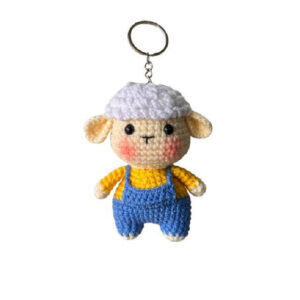 Handmade Crochet Keychain – Cute Sheep Accessory for Bags and Presents