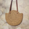 Handmade Crochet Raffia Summer Bag – Spacious Beach Shoulder Tote with Leather-Look Handles (2)