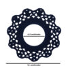 Handmade Crocheted Wall Decor – Unique Boho Home Accent in Navy Blue (1)