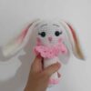 Handmade Knitted Bunny Baby Rattle – Soft & Safe Infant Toy (1)